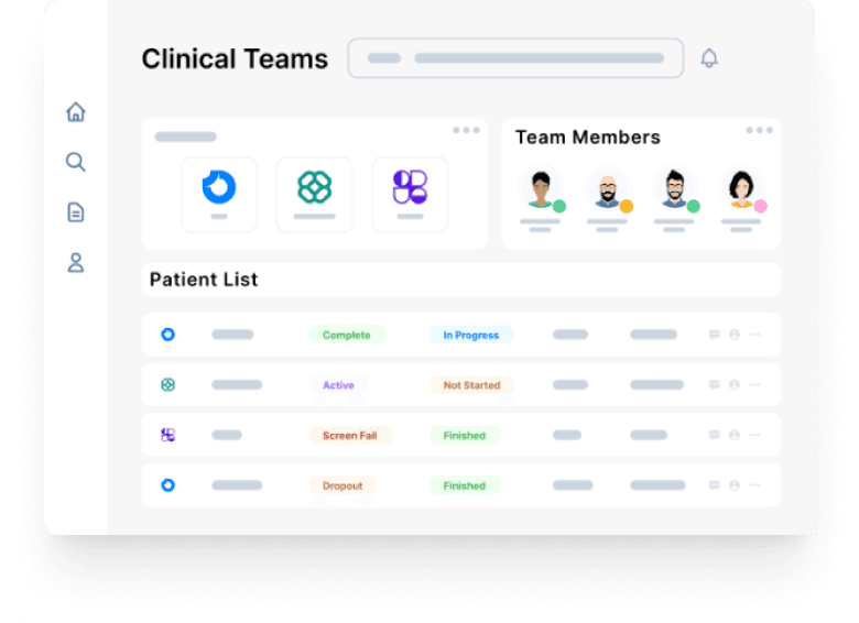 Screenshot of clinical management system